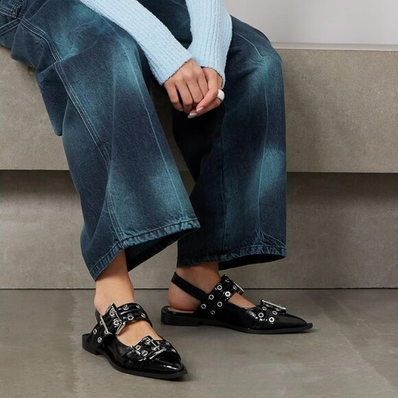 Shoes - Slingback Pointed Toe Flat